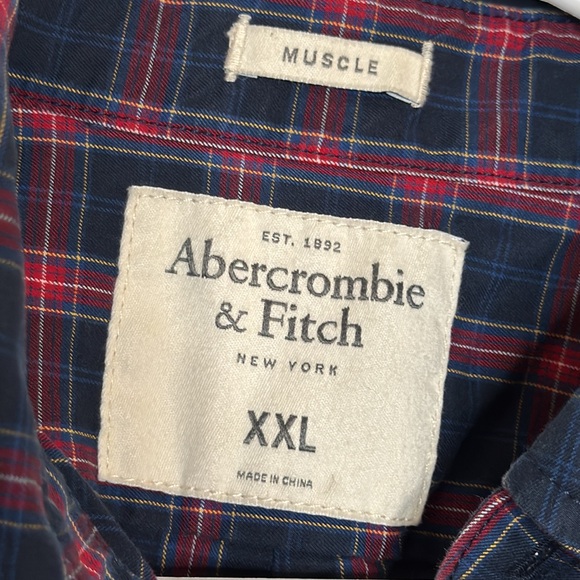 Abercrombie Men’s Button Up Plaid Shirt Size XXL - Picture 3 of 4